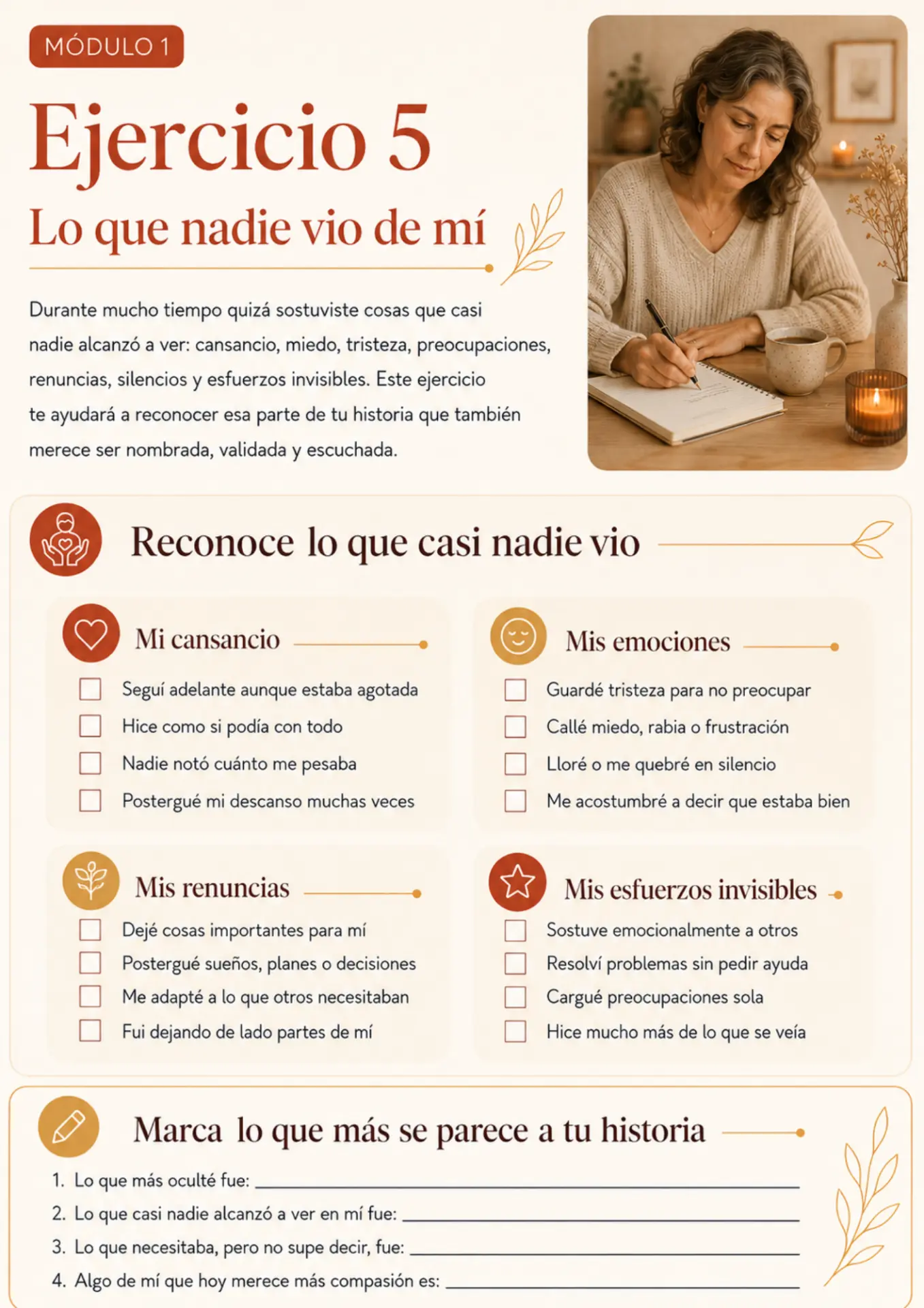 Ejercicio 5: Lo que nadie vio de mí