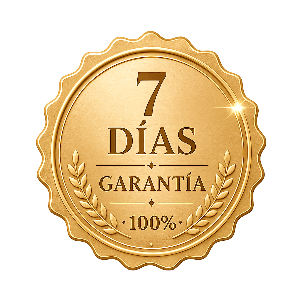 Sello de garantía: 7 días de garantía 100%